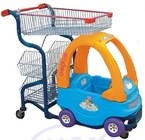 Commercial Cute Kids Play Wózek sklepowy ocynkowany z samochodem dla dzieci