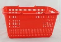 PP Supermarket Ręczny kosz na zakupy, czerwony kosz na zakupy 500x350x255 mm