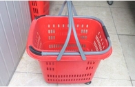 Handlowy plastikowy toczony kosz na zakupy z kółkami / wózek na zakupy