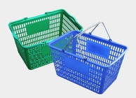 Przetwarzaj plastikowe koszyki ręczne, trwały sklep spożywczy Niebieski kosz na zakupy