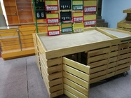 Solidne drewniane półki sklepowe / drewniane ekspozytory handlowe