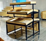 3 poziomy Składany metalowy drewniany stojak do sklepu detalicznego ISO9001