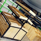 3 poziomy Składany metalowy drewniany stojak do sklepu detalicznego ISO9001