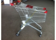 Supermarket Wózek push Sklep spożywczy Koszyk z drutu metalowego Wózek z powłoką proszkową