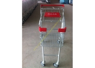 Supermarket Wózek push Sklep spożywczy Koszyk z drutu metalowego Wózek z powłoką proszkową