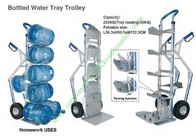 Aluminiowy pojemnik na wodę w butelkach, wózek na zakupy, składany wózek ręczny o dużej wytrzymałości z kółkami