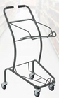 50KGS Wózek na zakupy Wózek w stylu japońskim Ocynkowanie Metal Podwójny kosz Ręcznie popychać